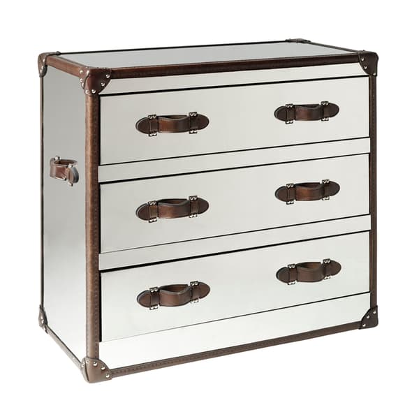 Howard Chest Of Drawers Steel/Leather, Chest Of Drawers