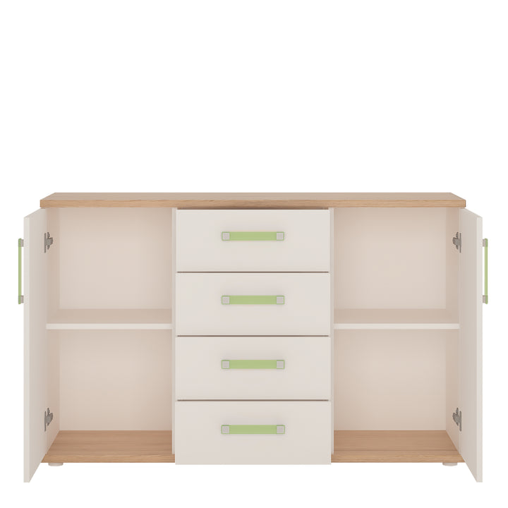 4KIDS 2 Door 4 Drawer Sideboard with Lemon Handles