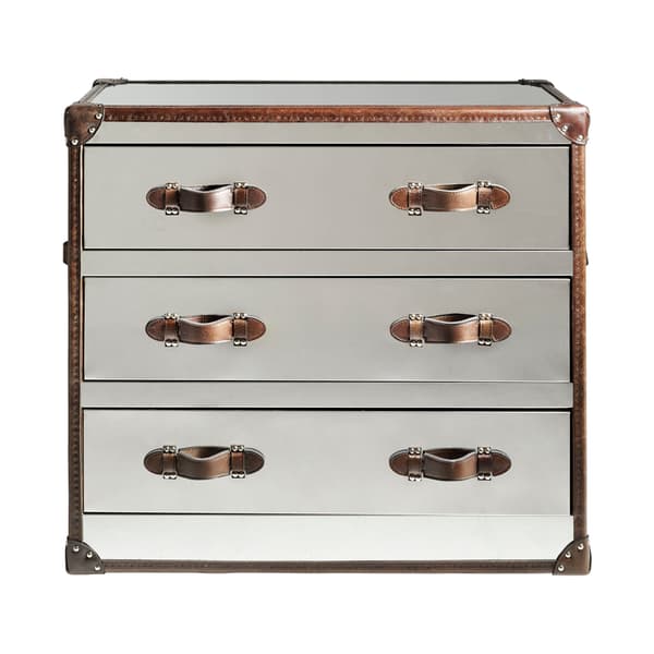 Howard Chest Of Drawers Steel/Leather, Chest Of Drawers