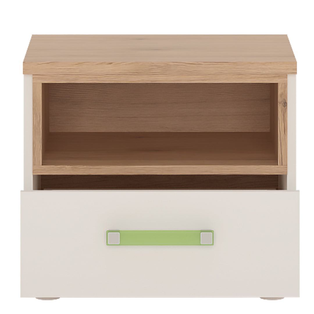 4KIDS 1 Drawer Bedside Cabinet with Lemon Handles