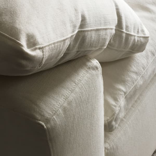Truman Junior White Linen Sectional Sofa | Small Corner Sofa | White Linen Sofa - Andrew Martin