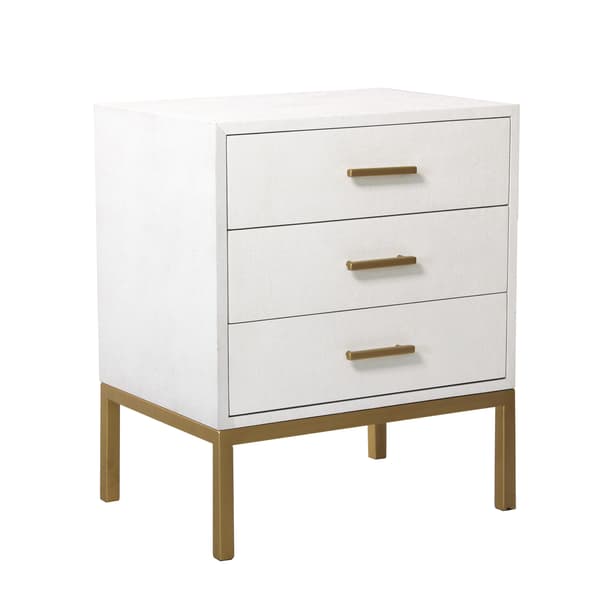 Jasper Bedside Table White, Side Chest, White