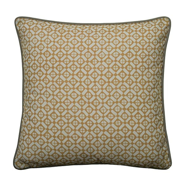 Audley Ochre Outdoor, Hollowfibre, Cushion, 55cm x 55cm - Andrew Martin