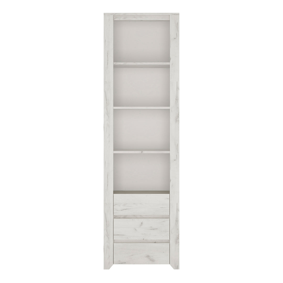 Angel Tall Narrow 3 Drawer Bookcase