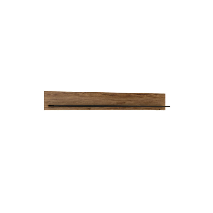 Brolo 167cm Wall Shelf with a Walnut and Dark Panel Finish