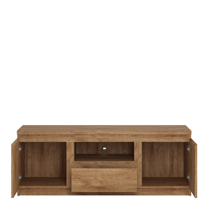 Fribo 2 Door 1 Drawer 136cm wide TV Cabinet in Oak