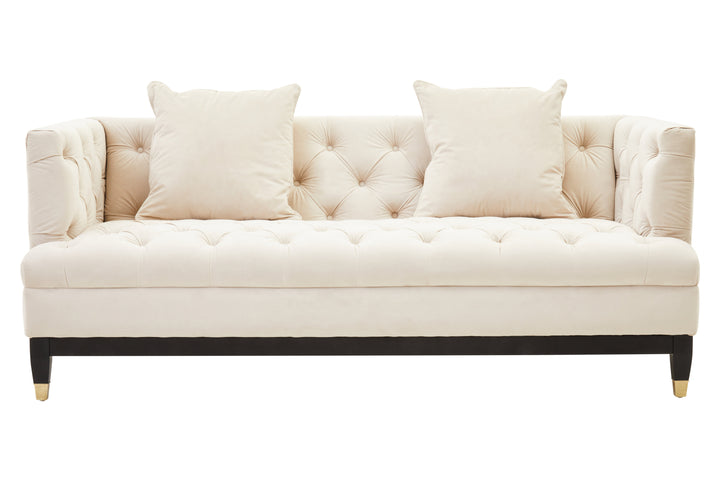 Parrot 2 Seat Ivory Fabric Sofa