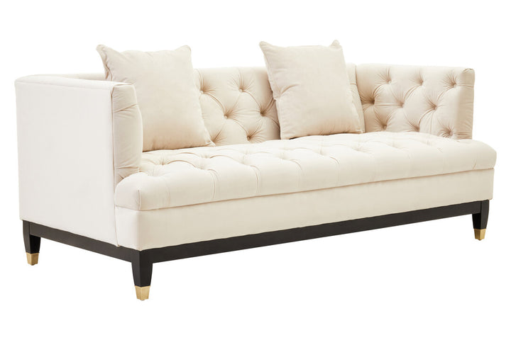 Parrot 2 Seat Ivory Fabric Sofa
