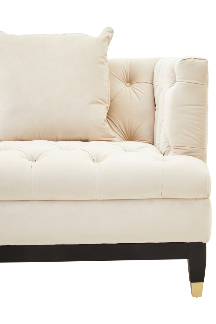 Parrot 2 Seat Ivory Fabric Sofa