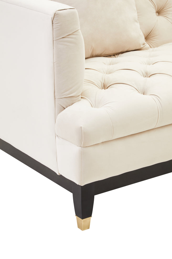 Parrot 2 Seat Ivory Fabric Sofa