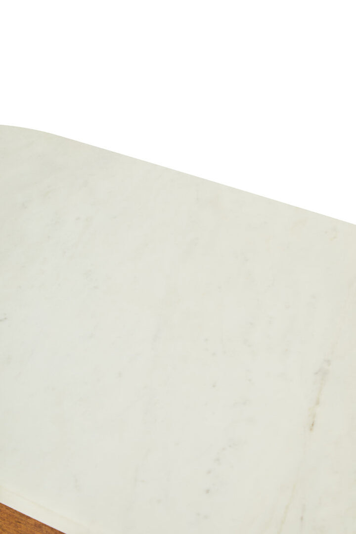 Crane Mango Wood Carved Design Marble Top Three Door