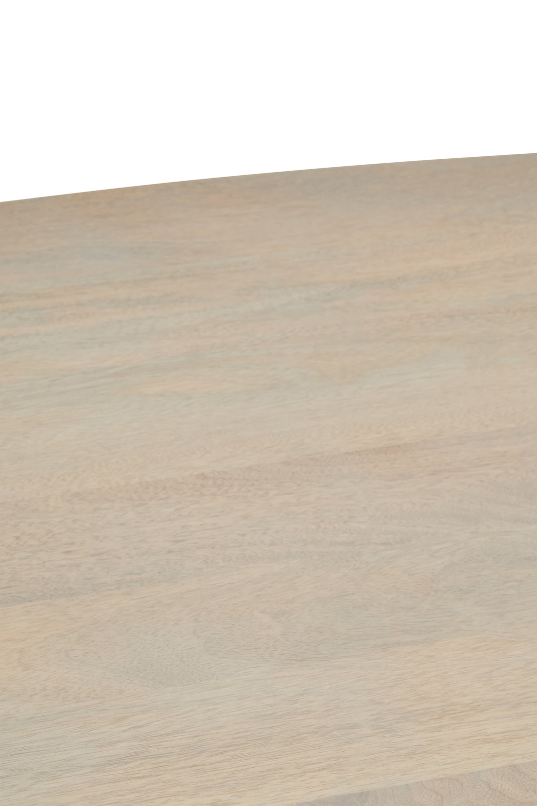 Thrush Mango Wood Grey Finish Ridge Detail Oval Dining Table