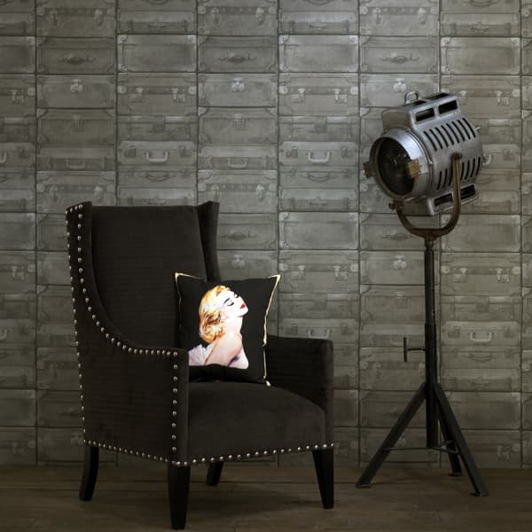 Luggage Gunmetal Wallpaper, Wallpaper, Gun Metal - Andrew Martin