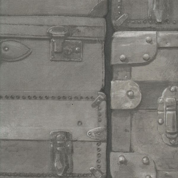 Luggage Gunmetal Wallpaper, Wallpaper, Gun Metal - Andrew Martin