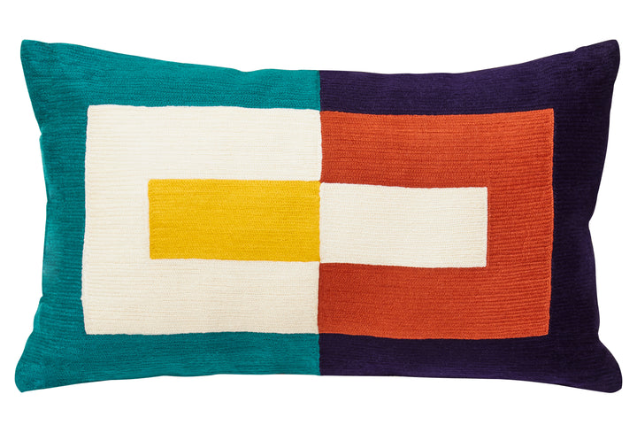 Dove Multi Coloured Rectangular Cushion