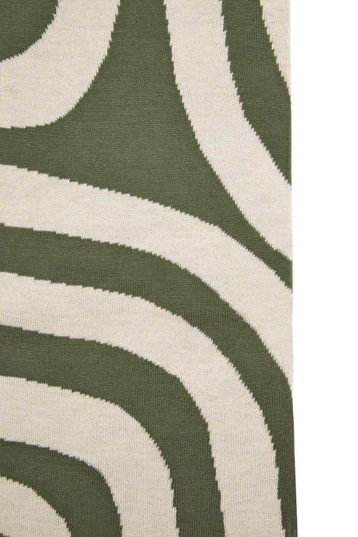 Dove Natural And Green Throw