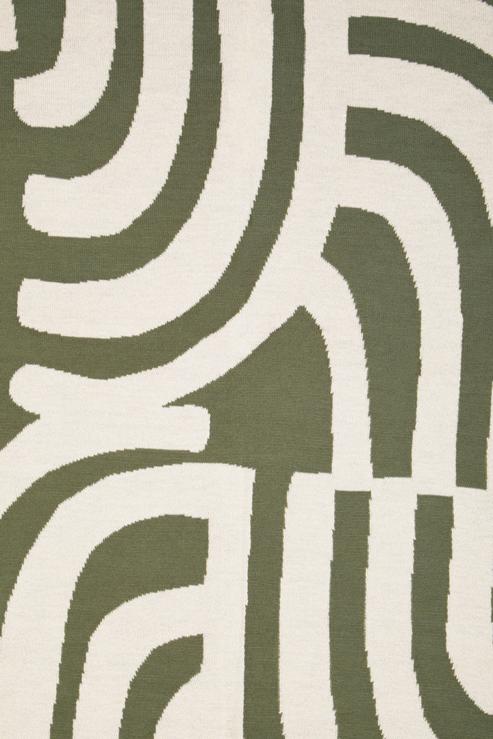Dove Natural And Green Throw