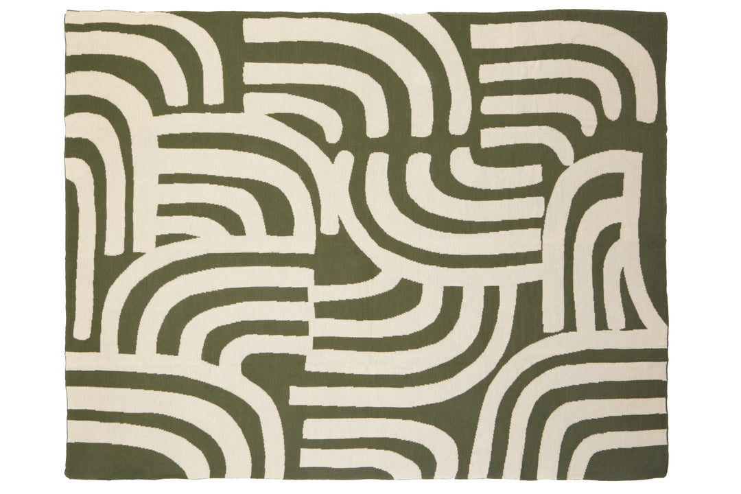 Dove Natural And Green Throw