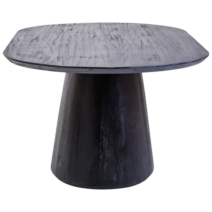 Thrush Oval Mango Wood Black Finish Dining Table