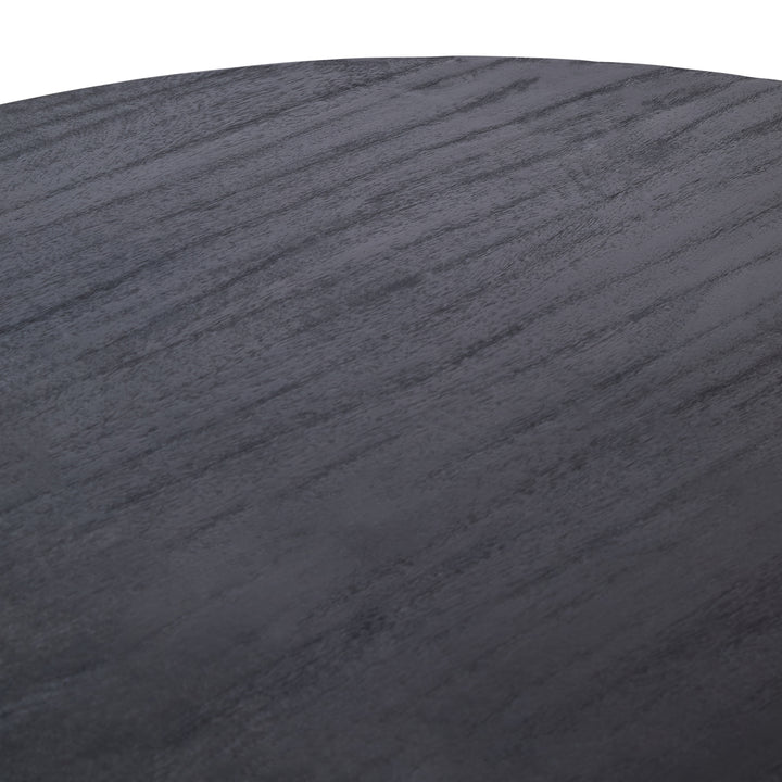 Thrush Oval Mango Wood Black Finish Dining Table