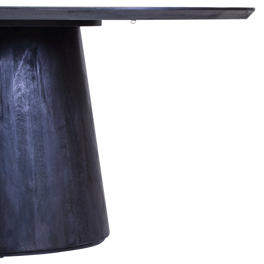 Thrush Oval Mango Wood Black Finish Dining Table