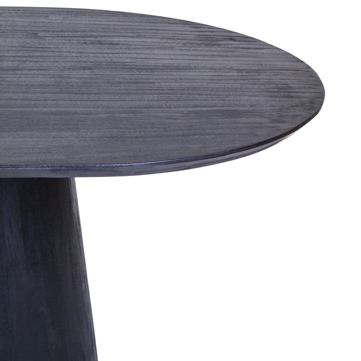 Thrush Oval Mango Wood Black Finish Dining Table