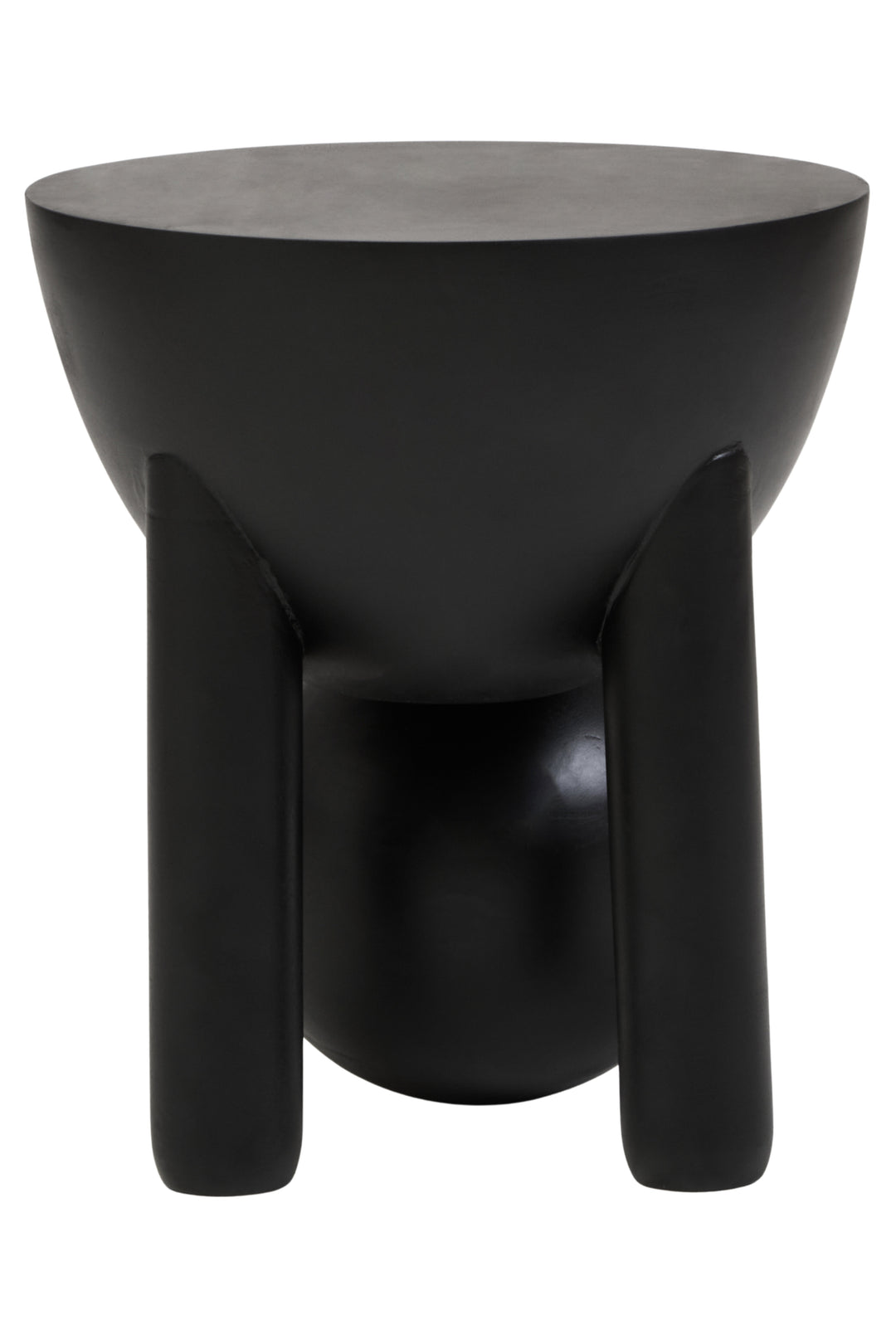 Cuckoo Black Finish Mango Wood Ball Detail Side Table