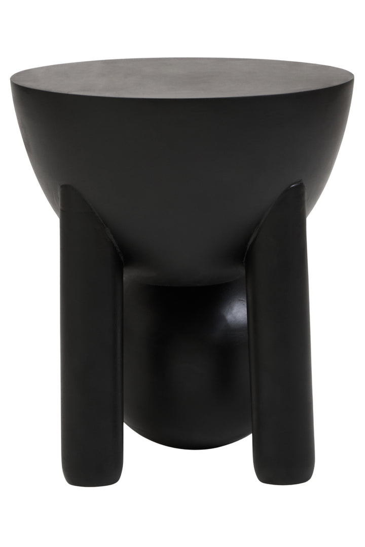 Cuckoo Black Finish Mango Wood Ball Detail Side Table