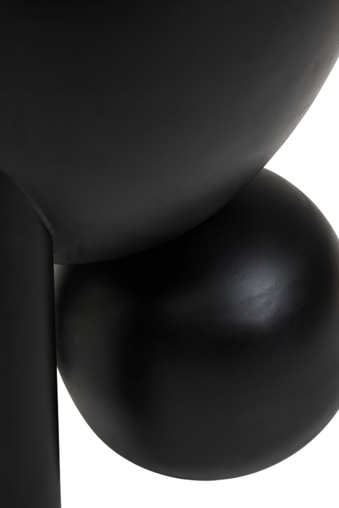 Cuckoo Black Finish Mango Wood Ball Detail Side Table