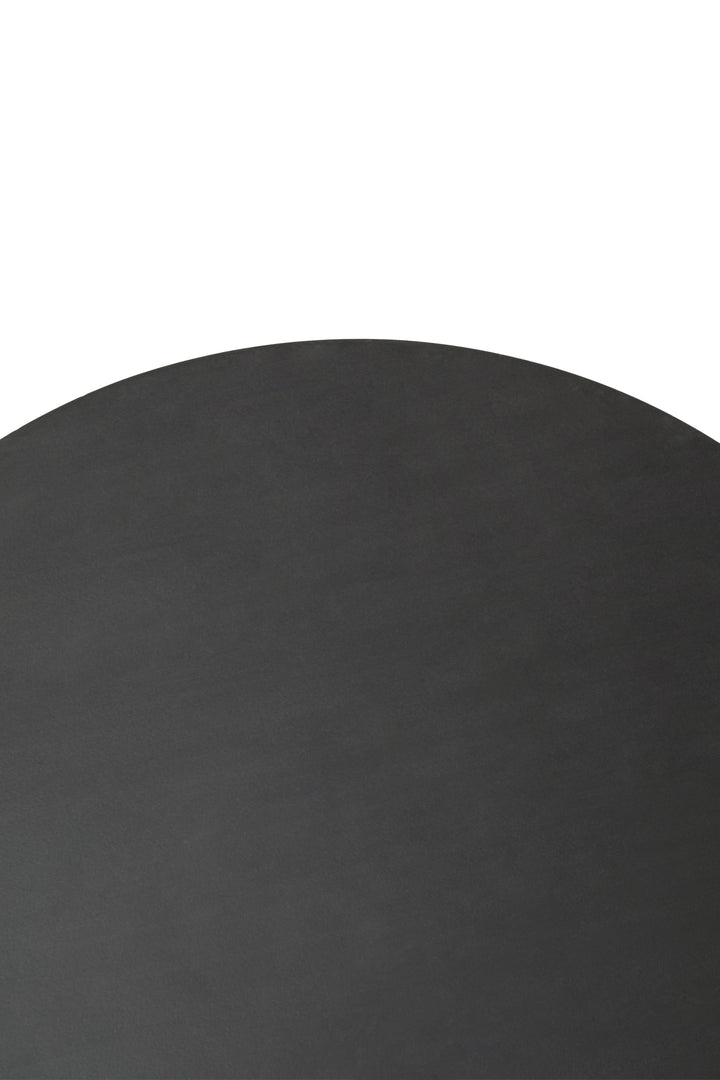 Cuckoo Black Finish Mango Wood Circle Column Detail Side Table
