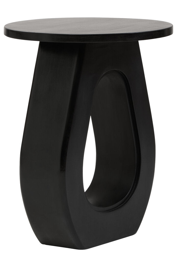 Cuckoo Black Finish Mango Wood Accent Table