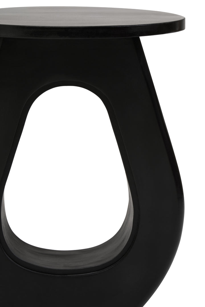 Cuckoo Black Finish Mango Wood Accent Table