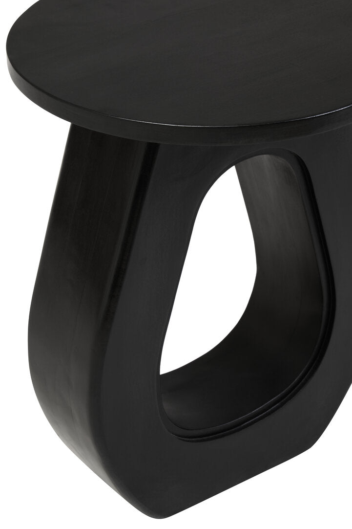 Cuckoo Black Finish Mango Wood Accent Table