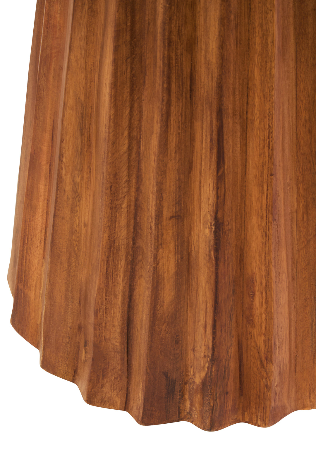 Cuckoo Natural Mango Wood Carved Ridge Side Table