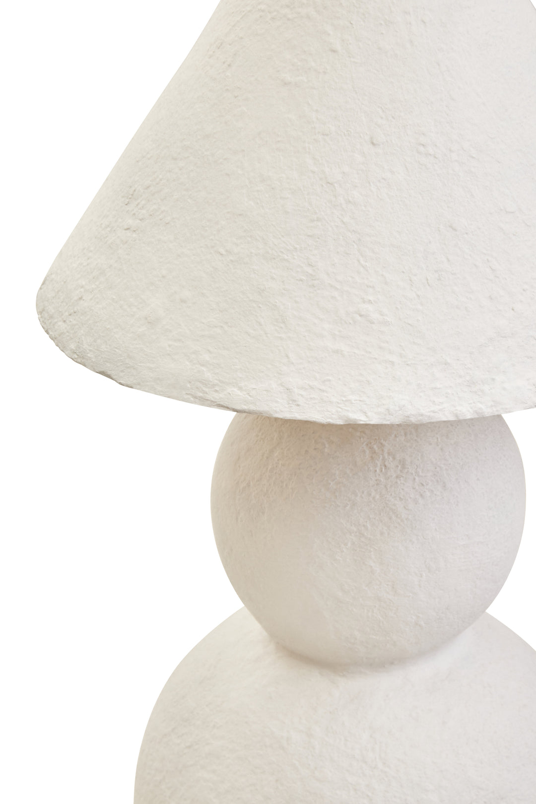 Thrush 44cm White Papier Mache Table Lamp