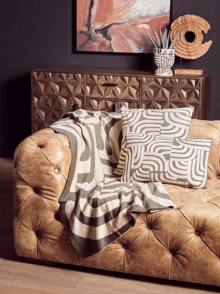 Dove Natural And Green Throw