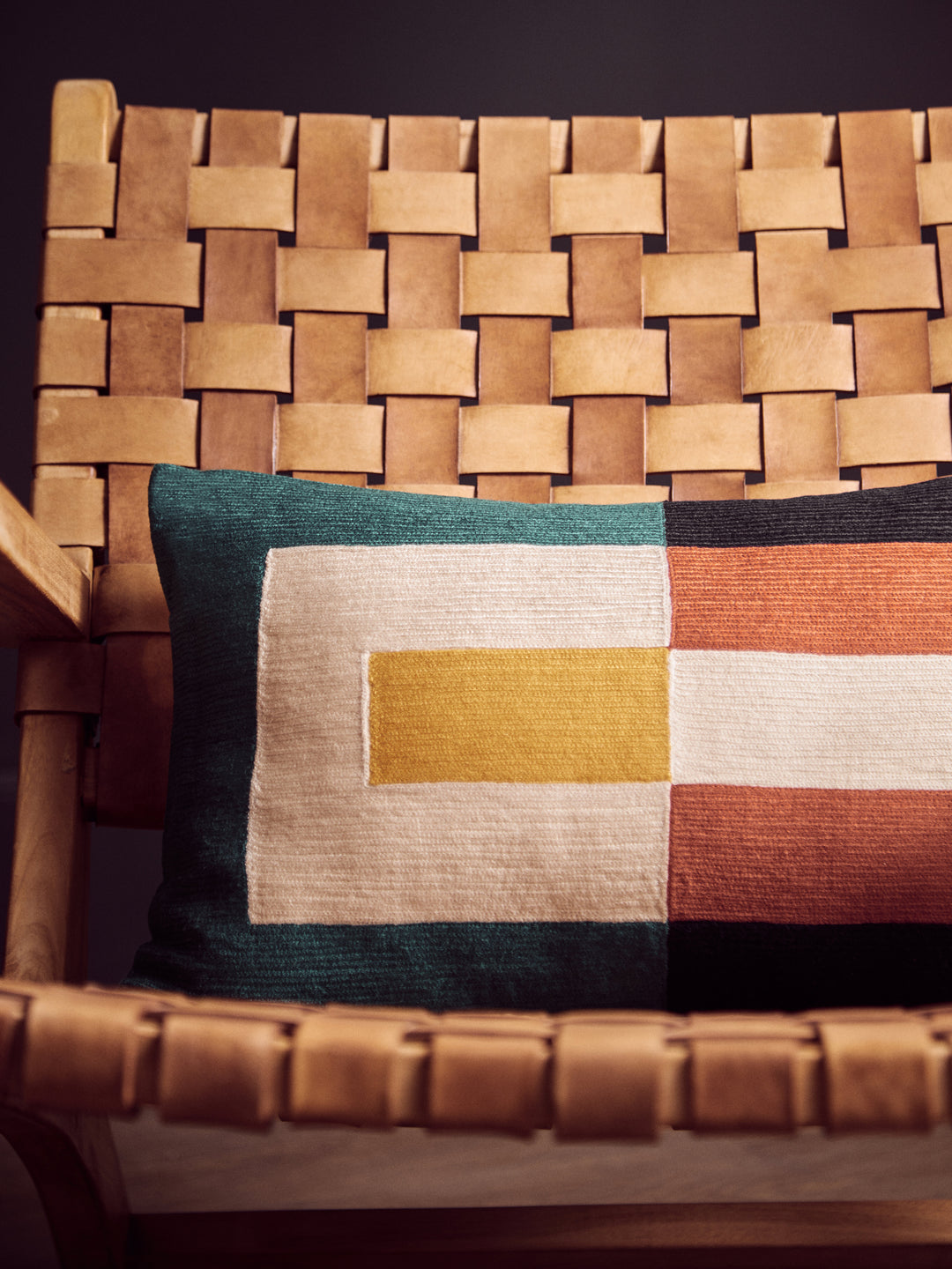 Dove Multi Coloured Rectangular Cushion