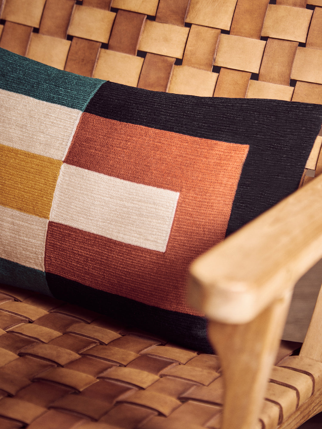 Dove Multi Coloured Rectangular Cushion