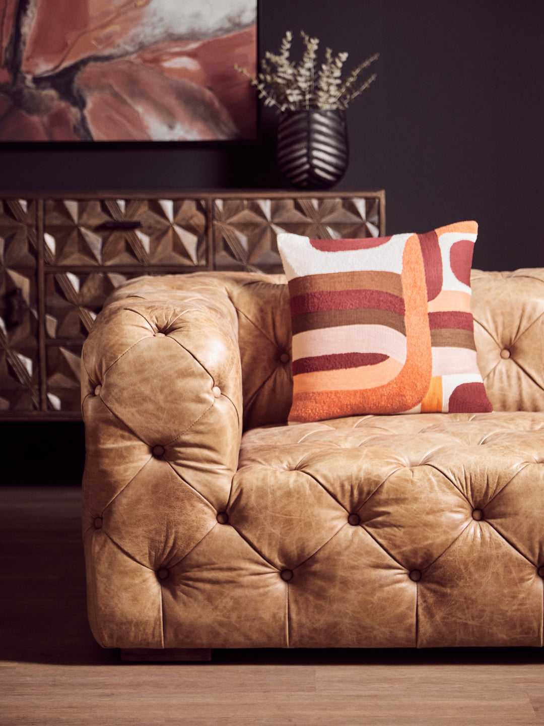 Dove Multi Coloured Square Cushion