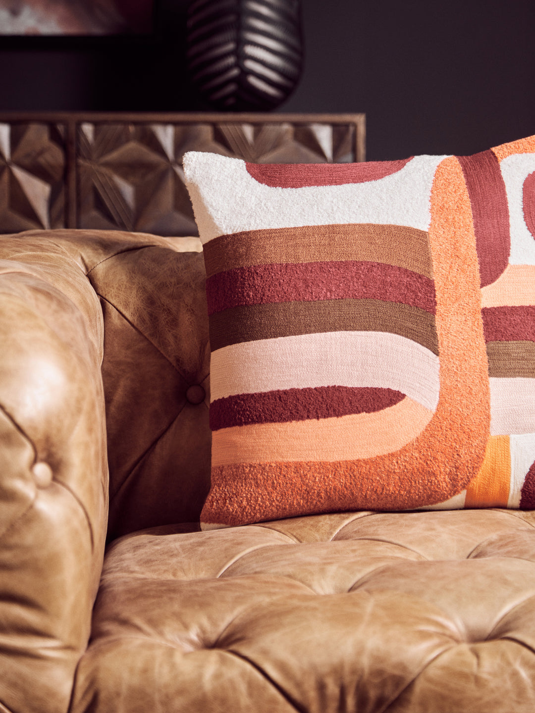 Dove Multi Coloured Square Cushion