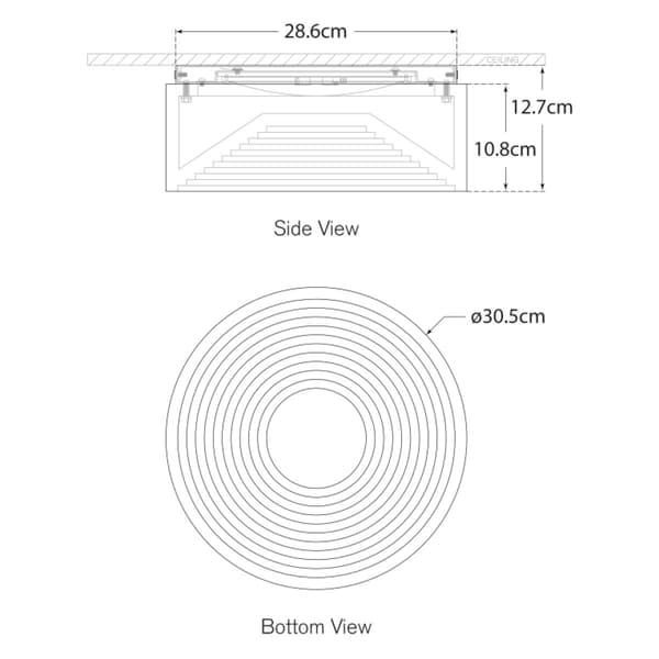 Otto Flush Nickel, Flush Mount, Small, Polished Nickel - Andrew Martin