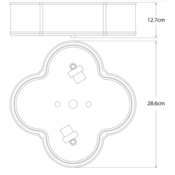 Basil Ceiling Light Large Gunmetal, Ceiling Light, Large, Gun Metal & Glass - Andrew Martin