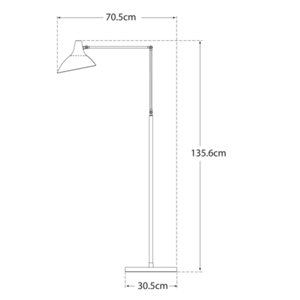 Charlton Floor Lamp Black, Floor Lamp - Andrew Martin