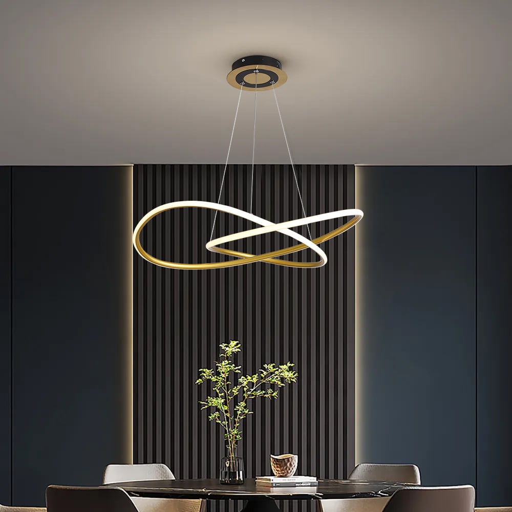 Gold Circle Pendant Light LED Ceiling Light