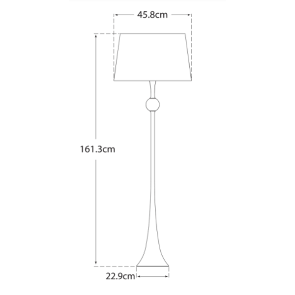 Dover Floor Lamp Silver, Floor Lamp - Andrew Martin