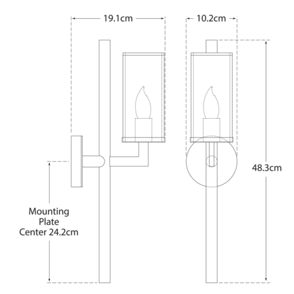 Liaison Wall Light Bronze, Wall Light - Andrew Martin