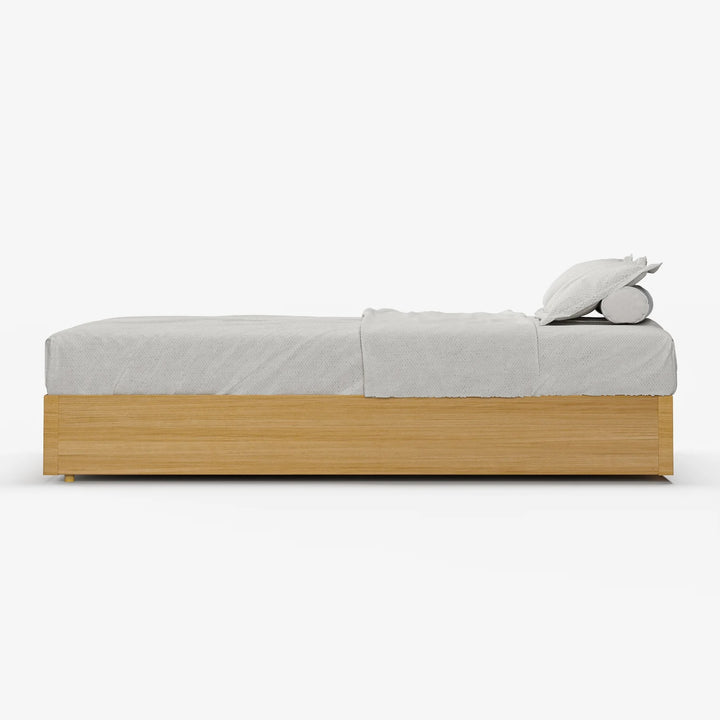 Japan King Size Natural Bed Frame with Storage