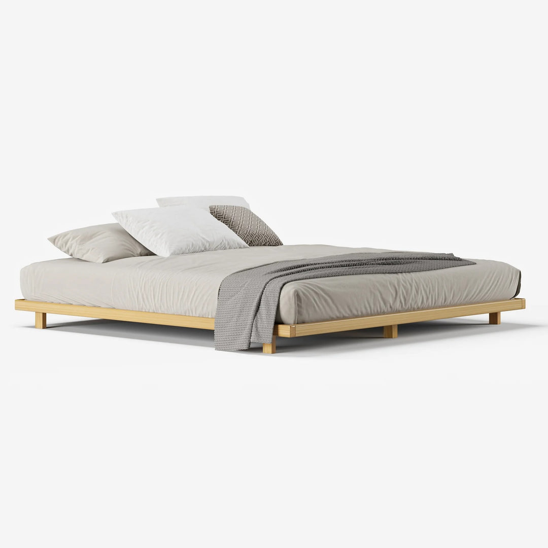 Japanese Style Natural Floor Double Bed