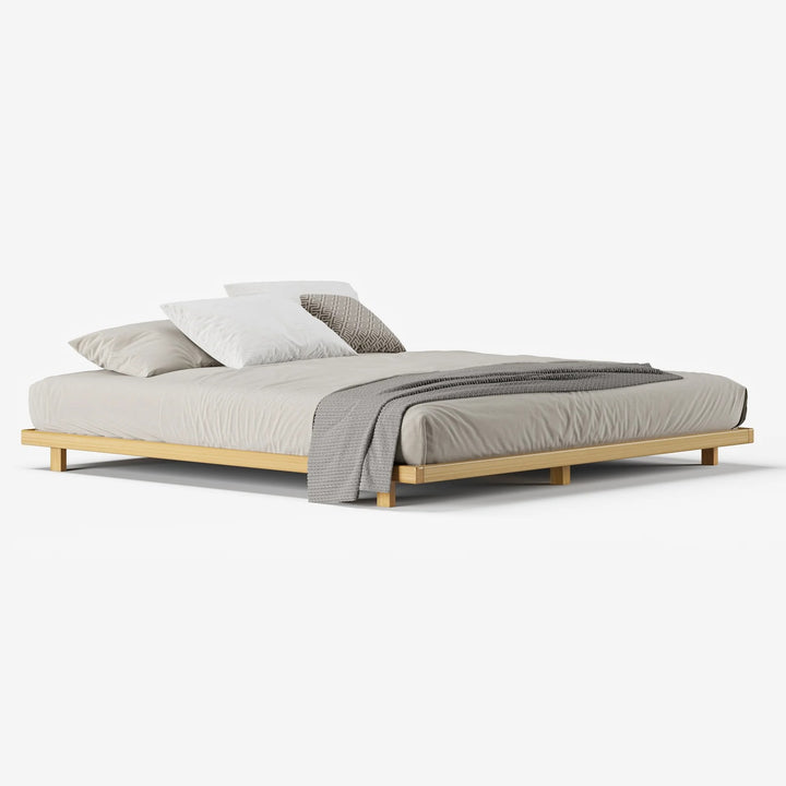 Japanese Style Natural Floor Double Bed