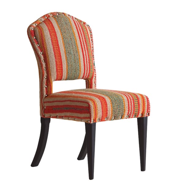 Bacall Jnr Dining Chair Andean, Dining Chair, Green/Multicoloured/Orange - Andrew Martin